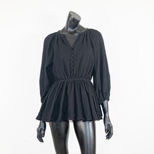La Femme En Noir Women's Black long sleeve Mini Dress XS